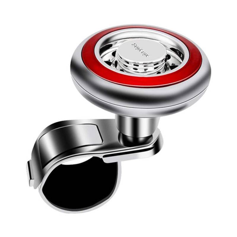 Lenkradknauf,Lenkknauf Autoknopf flexibel einfach installieren Spinner Rotation rutschfeste universal silikon lenkrad Booster werkzeuggriffgriff(Red) von Janmobrian
