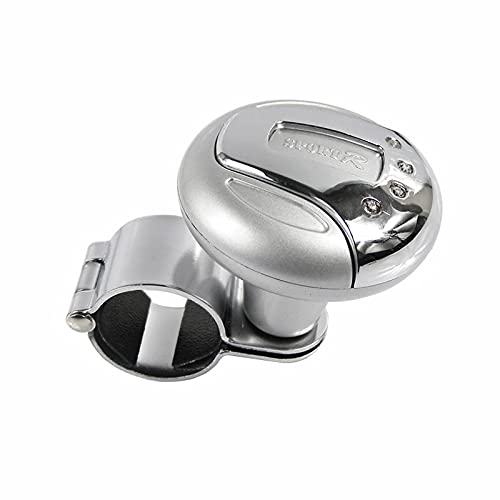 Lenkradknauf,Lenkknauf Autolenkrad Arbeitseinspargerät eignet Sich for die meisten Fahrzeuge Lenkrad-Servolenkknopf-elektrischer Griffkugel(Gray) von Janmobrian