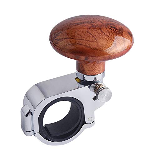 Lenkradknauf,Lenkknauf Car Styling Lenkrad Macht Griff Kugelhandsteuerung Macht Griff Grip Drehknopf Griff Drehknopf Helper(Brown) von Janmobrian