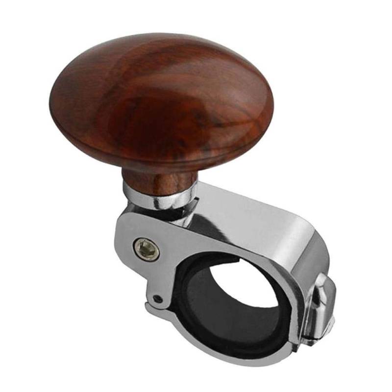 Lenkradknauf,Lenkknauf Car Styling Platinum Power Griff Lenkrad Metall Assisted Ball Booster Spin Knob Clamp Fit for Universal Cars(Brown) von Janmobrian