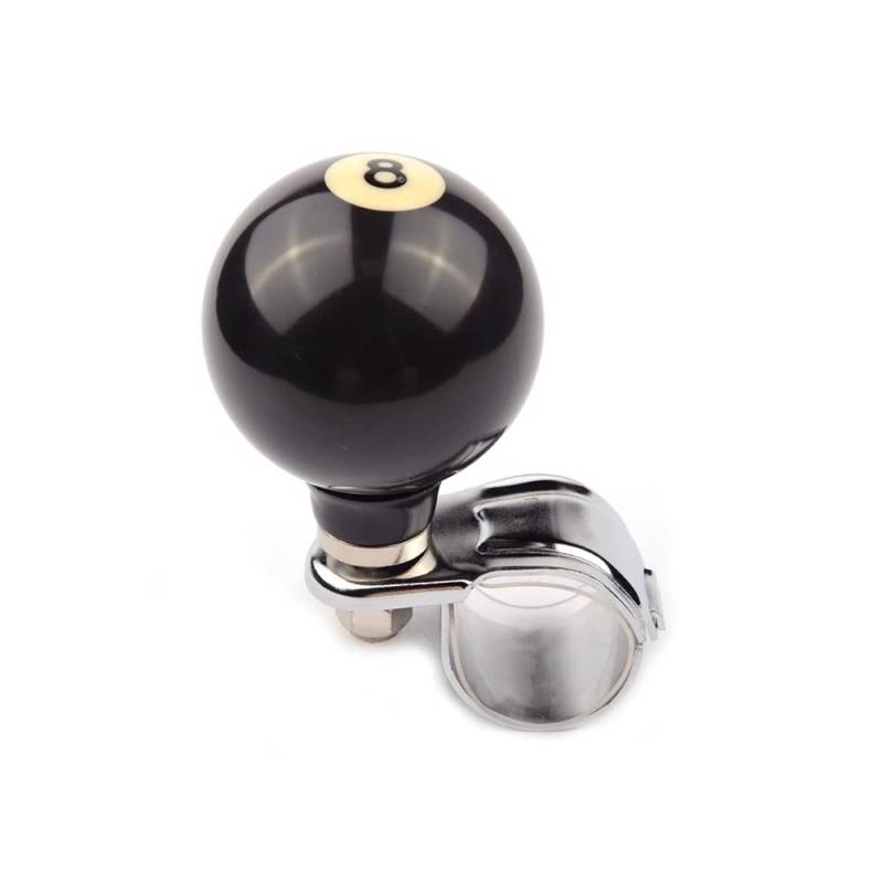 Lenkradknauf,Lenkknauf Schwarzer Kugel-Auto-Lenkrad-Spinner-Knopf-Stromgriff-Assist-Ball-Knopf Fit for Autofahrzeug von Janmobrian