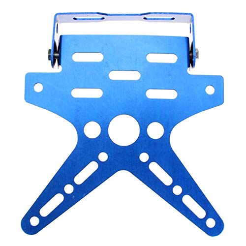 Motorrad Kennzeichenhalter Bereinigte Motorrad-Kennzeichenhalter Halterung Halterung Registrierungsnummer Plate Cover Aluminiumlegierung Universal Motorrad Nummernschildhalter(Blue) von Janmobrian