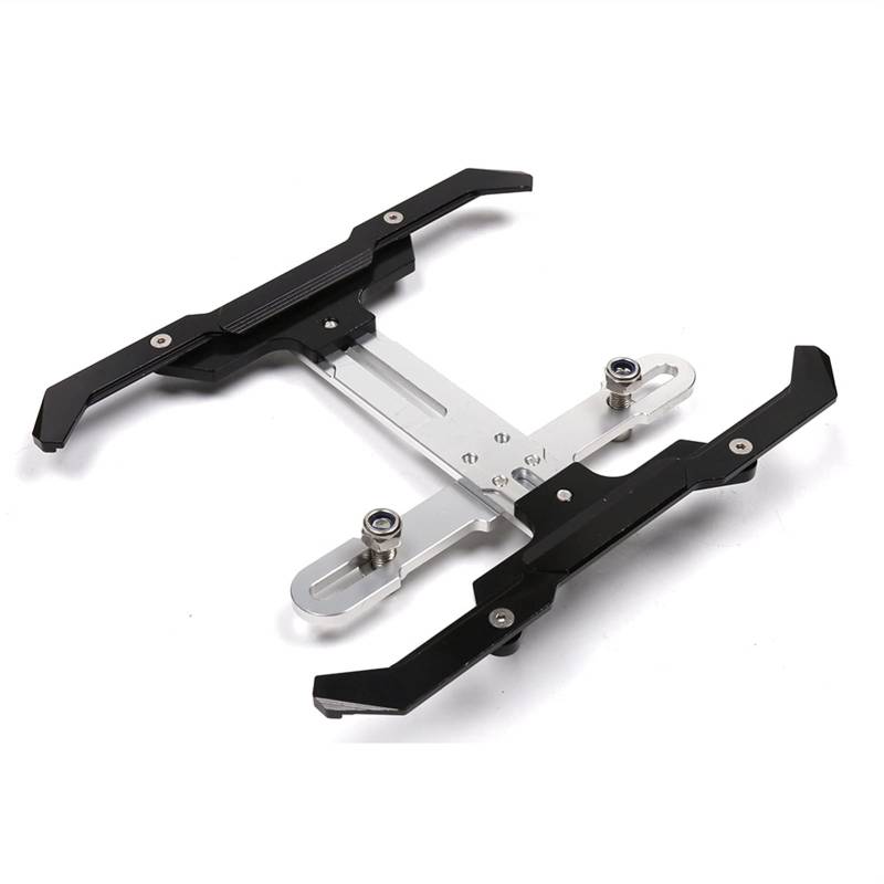 Motorrad Kennzeichenhalter CNC Einstellbare erweiterbare Universal-Lizenz-Registrierungsplattenhalter Motorrad Nummernschildhalter(Black) von Janmobrian