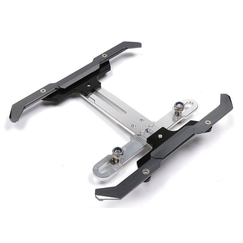 Motorrad Kennzeichenhalter CNC Einstellbare erweiterbare Universal-Lizenz-Registrierungsplattenhalter Motorrad Nummernschildhalter(Gray) von Janmobrian