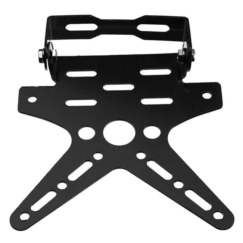 Motorrad Kennzeichenhalter Legierung Universal Motorrad Kennzeichenhalter Halterung Halterung Aluminium Eingestellte Registrierungsnummer Tellerabdeckung Motorrad Nummernschildhalter(Black) von Janmobrian