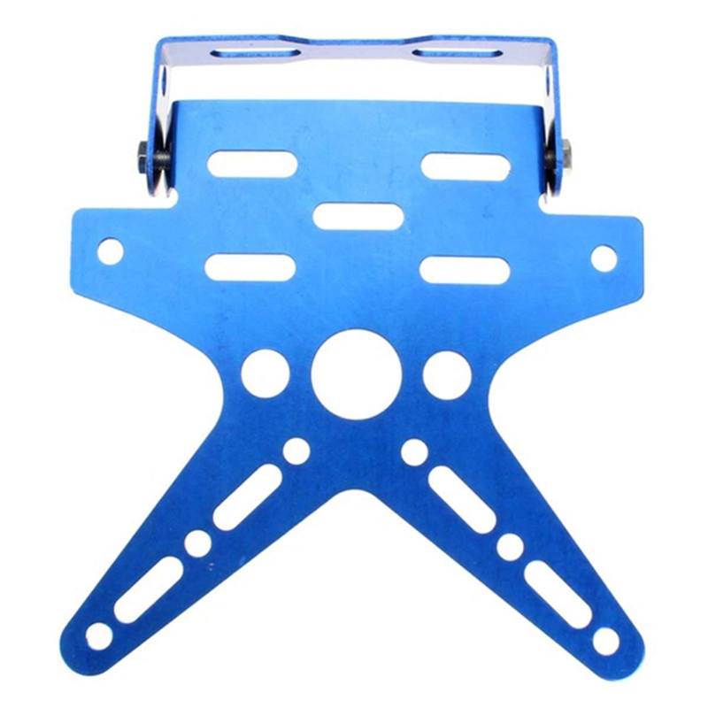 Motorrad Kennzeichenhalter Legierung Universal Motorrad Kennzeichenhalter Halterung Halterung Aluminium Eingestellte Registrierungsnummer Tellerabdeckung Motorrad Nummernschildhalter(Blue) von Janmobrian