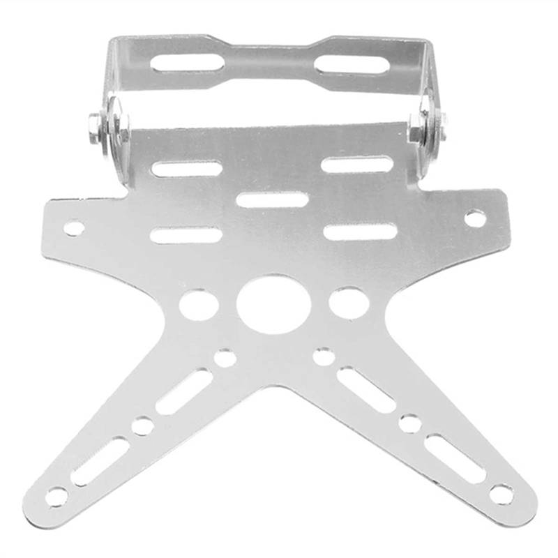 Motorrad Kennzeichenhalter Legierung Universal Motorrad Kennzeichenhalter Halterung Halterung Aluminium Eingestellte Registrierungsnummer Tellerabdeckung Motorrad Nummernschildhalter(Silver) von Janmobrian