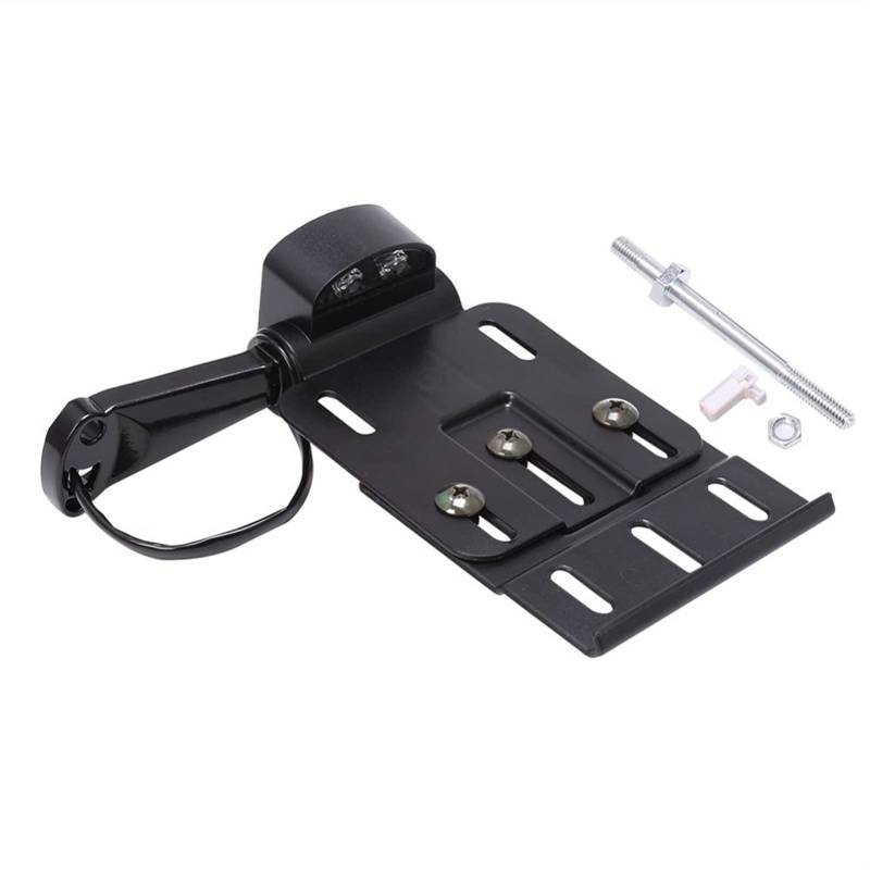 Motorrad Kennzeichenhalter Motorrad-Faltlicht-Side-Mount-Kennzeichen-Rahmen-Halter einstellbar Passt Motorrad Nummernschildhalter(A) von Janmobrian