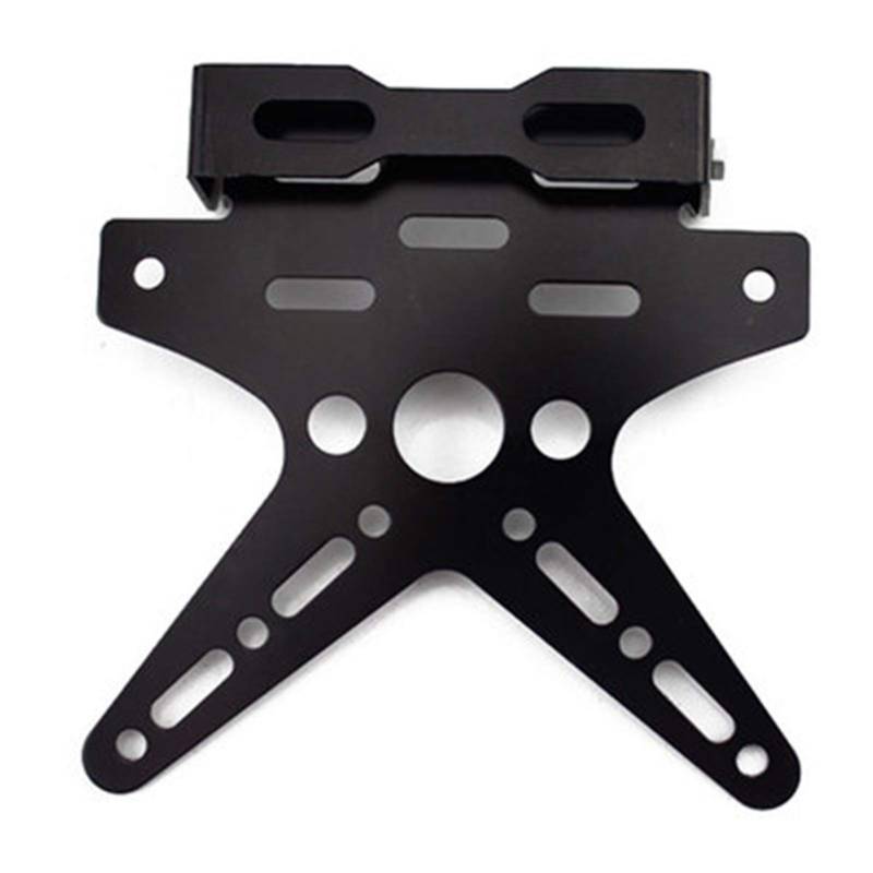 Motorrad Kennzeichenhalter Motorrad-Kennzeichen-Rack Universal-Galvanik-CNC-Aluminiumlegierung Einstellbarer Motorrad-Kennzeichen-Frame-Nummer-Abdeckung Motorrad Nummernschildhalter(Black) von Janmobrian
