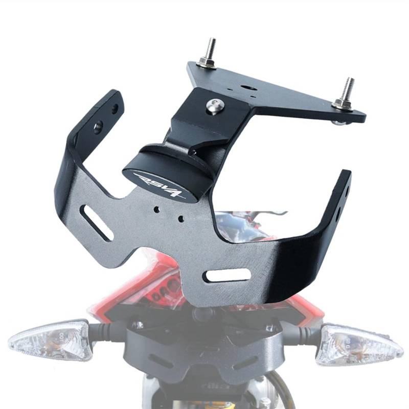 Motorrad Kennzeichenhalter Motorrad-Kennzeichenhalter Halterung Rahmen Schwanz Tidy Fender Eliminator Fit Verwendung für Aprilia Tuono V4R RSV4R RSV4RF RSV4RR Motorrad Nummernschildhalter von Janmobrian
