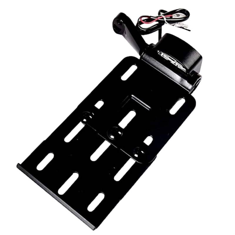Motorrad Kennzeichenhalter Side Mount Motorcycle Tail Light-Kennzeichenhalterung Motorrad Nummernschildhalter(Black) von Janmobrian