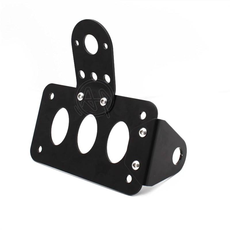 Motorrad Kennzeichenhalter Universal 12V Motorrad Side Mount Hecklicht mit Lizenznummer Plate Bracket Motorrad Nummernschildhalter(Bracket) von Janmobrian