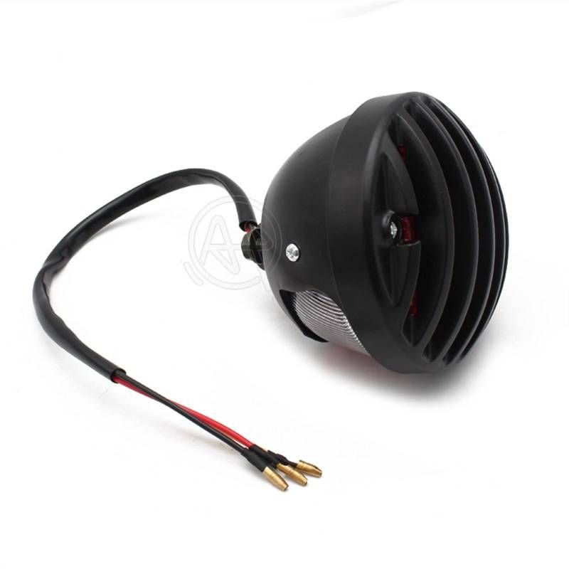 Motorrad Kennzeichenhalter Universal 12V Motorrad Side Mount Hecklicht mit Lizenznummer Plate Bracket Motorrad Nummernschildhalter(Tail Light) von Janmobrian