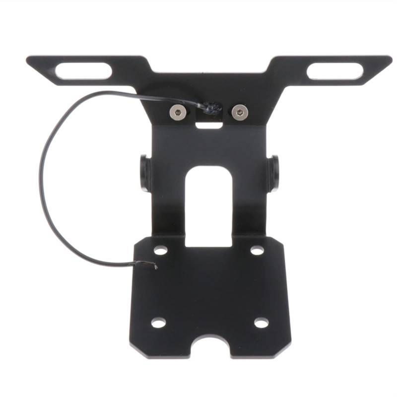 Motorrad Kennzeichenhalter Universal CNC Motorrad Hinterer Kennzeichenhalterung/Halter/Halterung mit Licht Motorrad Nummernschildhalter von Janmobrian