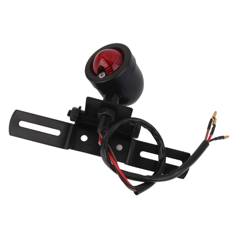 Motorrad Kennzeichenhalter Universal Motorrad Rücklicht 12V, Lauflichter Lampe mit Kennzeichenhalterung Motorrad Nummernschildhalter von Janmobrian