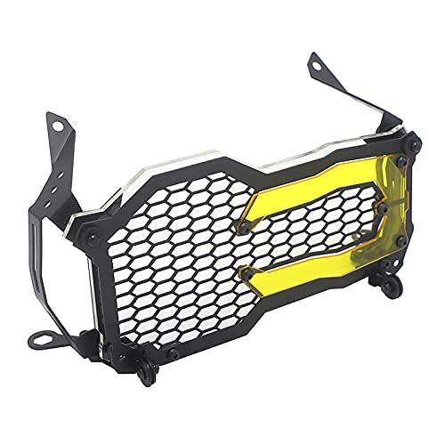 Motorrad Scheinwerfergitter Motorrad-Scheinwerfer-Beschützer-Gitter-Guard-Abdeckung Schutz Grillfit für BMW(A Yellow) von Janmobrian