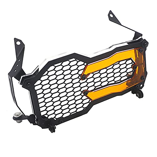 Motorrad Scheinwerfergitter Motorrad-Scheinwerfer-Beschützer-Gitter-Guard-Abdeckung Schutz Grillfit für BMW(A orange) von Janmobrian