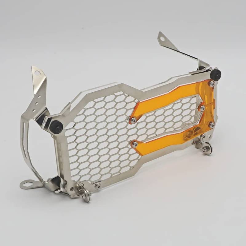Motorrad Scheinwerfergitter Motorrad-Scheinwerfer-Beschützer-Gitter-Guard-Abdeckung Schutz Grillfit für BMW(Stainless Steel O) von Janmobrian