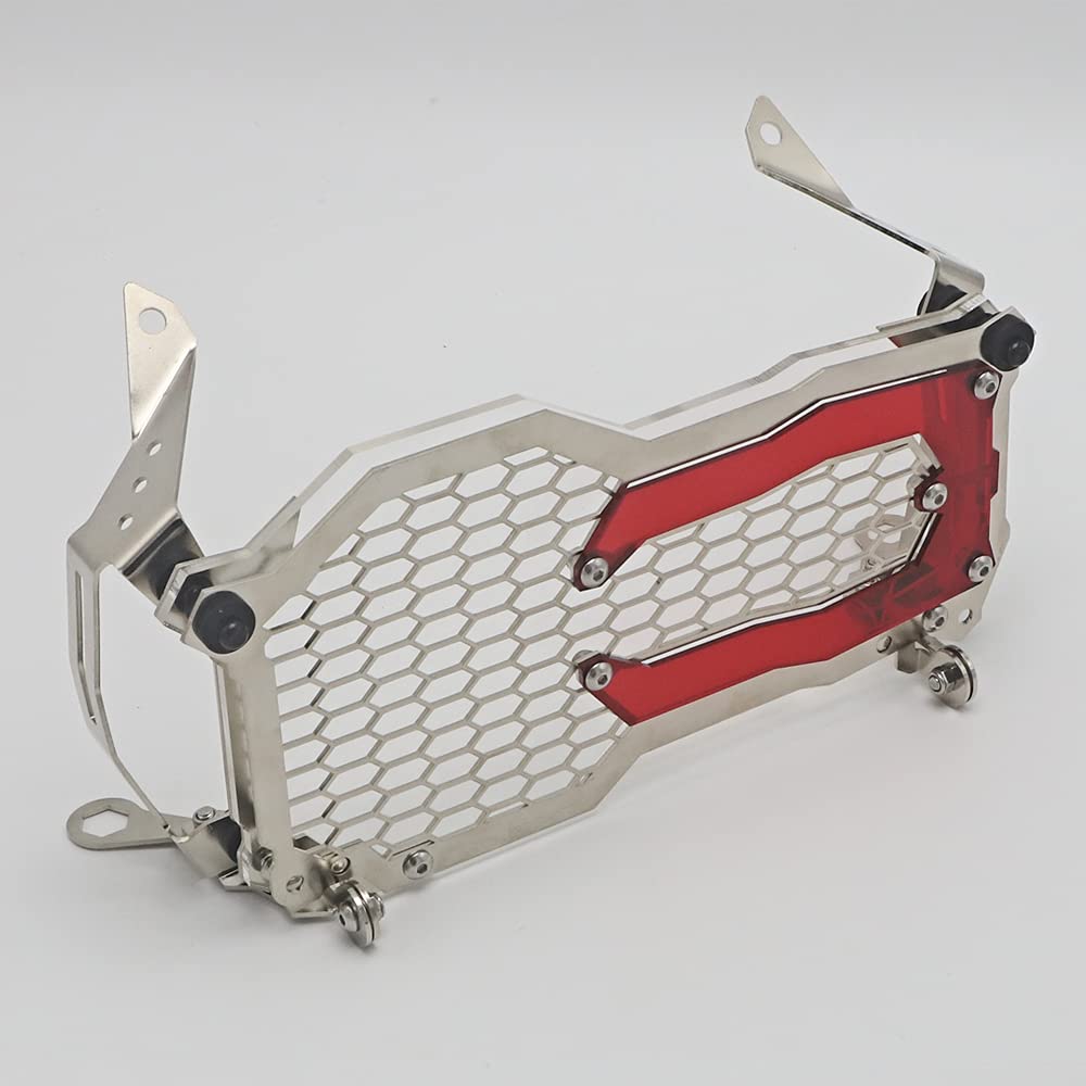 Motorrad Scheinwerfergitter Motorrad-Scheinwerfer-Beschützer-Gitter-Guard-Abdeckung Schutz Grillfit für BMW(Stainless Steel R) von Janmobrian