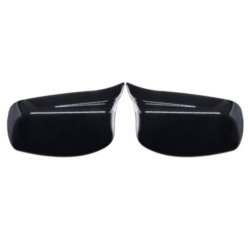 Spiegelkappen,Auto Rückspiegel Kappe 2 STÜCKE Passend für BMW E60 E61 E63 E64 2004-2007 Glanz Schwarz Flügel Rückspiegel Abdeckkappen von Janmobrian