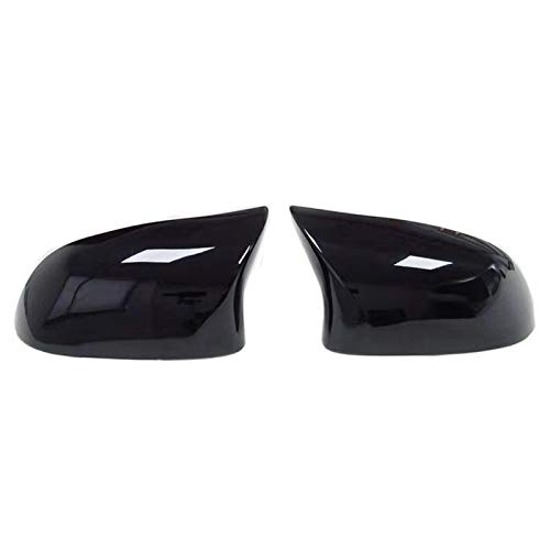 Spiegelkappen,Auto Rückspiegel Kappe 2 Stück Glossy Balck Abdeckung Auto-Rückspiegel Schutzkappen blinder Punkt-Spiegel fit verwendung for BMW 2014-2018 F15 X5;F16 X6 F26 X4 F25 X3(Gloss Black) von Janmobrian