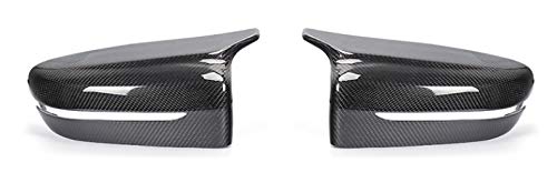 Spiegelkappen,Auto Rückspiegel Kappe 2 Stück fit verwendung for BMW 5 7 Serie G30 G38 G11 G12 ABS Rechtsspiegelabdeckungen Kappen Rückseite Kohlenstofffaserspiegelkappe(Carbon Grain Black) von Janmobrian