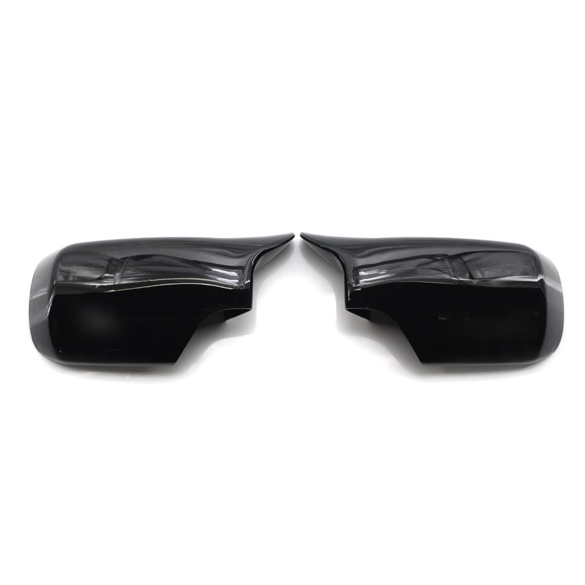 Spiegelkappen,Auto Rückspiegel Kappe ABS Kohlefaser-Farbglanz Schwarzer Rückspiegel Deckt Seitliche Kappen An Fit Verwendung for BMW E46 E39 Sedan/Touring 1998 1999 2000-2005(3) von Janmobrian