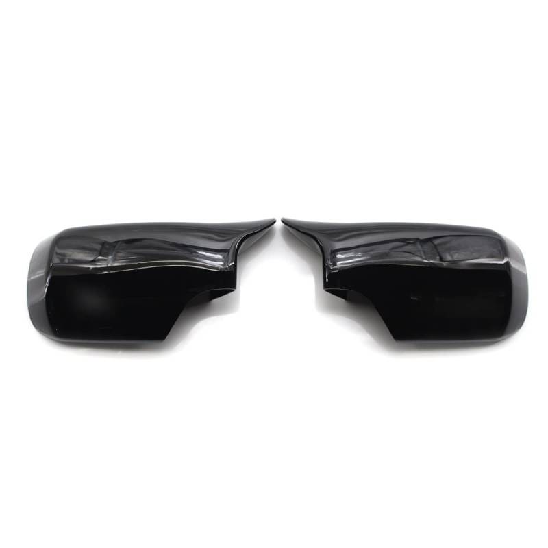 Spiegelkappen,Auto Rückspiegel Kappe ABS Kohlefaser-Farbglanz Schwarzer Rückspiegel Deckt Seitliche Kappen An Fit Verwendung for BMW E46 E39 Sedan/Touring 1998 1999 2000-2005(3) von Janmobrian