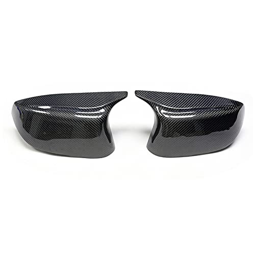 Spiegelkappen,Auto Rückspiegel Kappe Auto Seite Glänzend Gemaltes Styling Rückspiegel Abdeckkappen Helle Schwarze fit verwendung for for Q50 Q60 Q70 SQ50 XQ30 2014-2020(1 set Carbon pattern) von Janmobrian