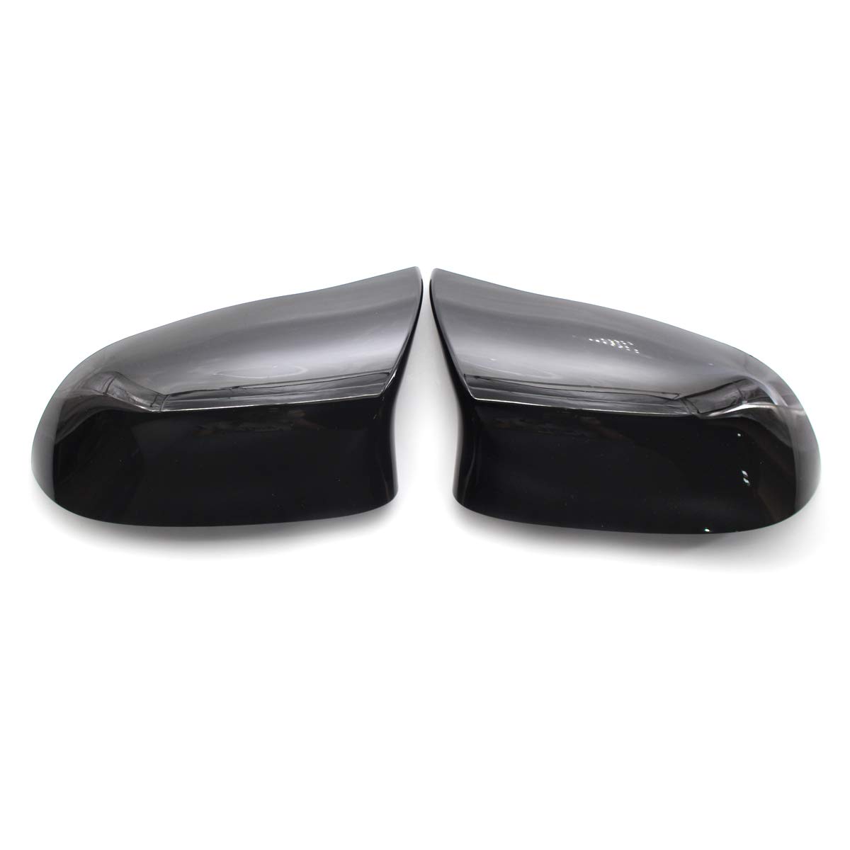 Spiegelkappen,Auto Rückspiegel Kappe Auto-Seitentür-Rückfahr-Seitenspiegel-Abdeckkappe fit verwendung for BMW F15 X5 F16 X6 F25 X3 F26 X4 Kohlefaser-Farb-Teile-Styling(Noir) von Janmobrian