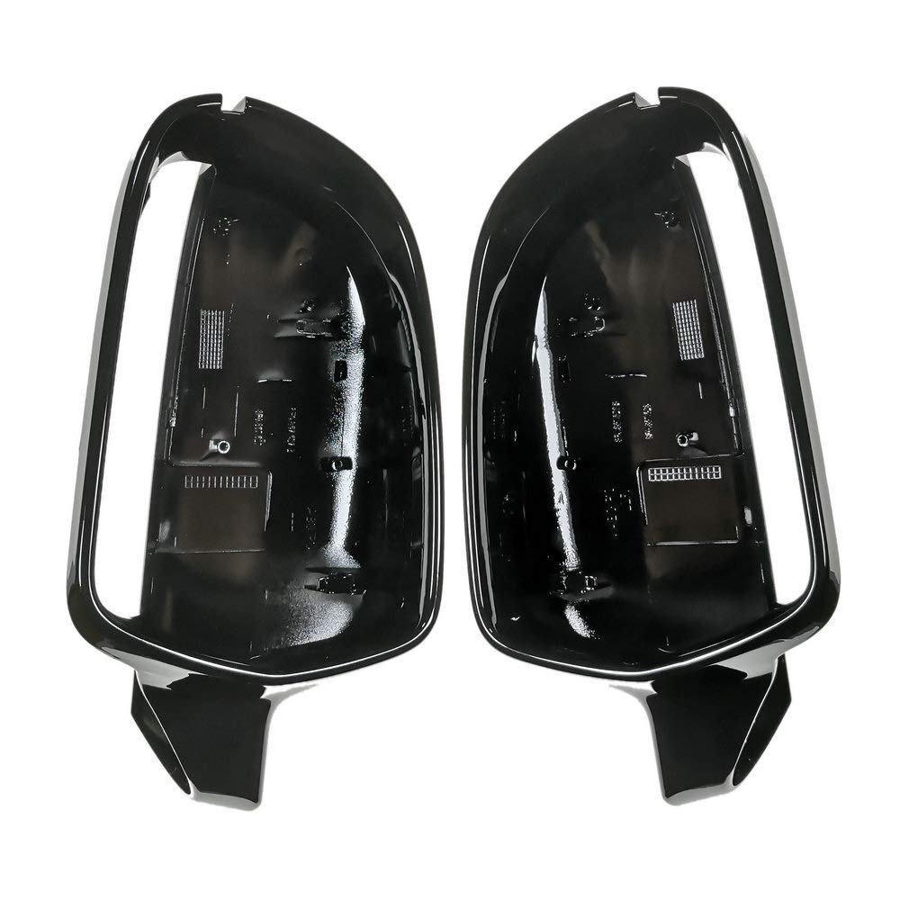Spiegelkappen,Auto Rückspiegel Kappe Black Side Außenspiegel Kappen fit verwendung für A4 A5 B8.5 A3 8P 2012 2013 2014 2015 2016 S5 RS5 RS4 (Glossy Pearl Black) ersetzen(Has side assist hole) von Janmobrian