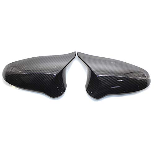 Spiegelkappen,Auto Rückspiegel Kappe CO2-Spiegel-Abdeckung fit verwendung for BMW M3 M4 F82 F83 F80 Ersatzrückseitenspiegelabdeckung Nur Linker Fahrantrieb(Carbon fiber) von Janmobrian