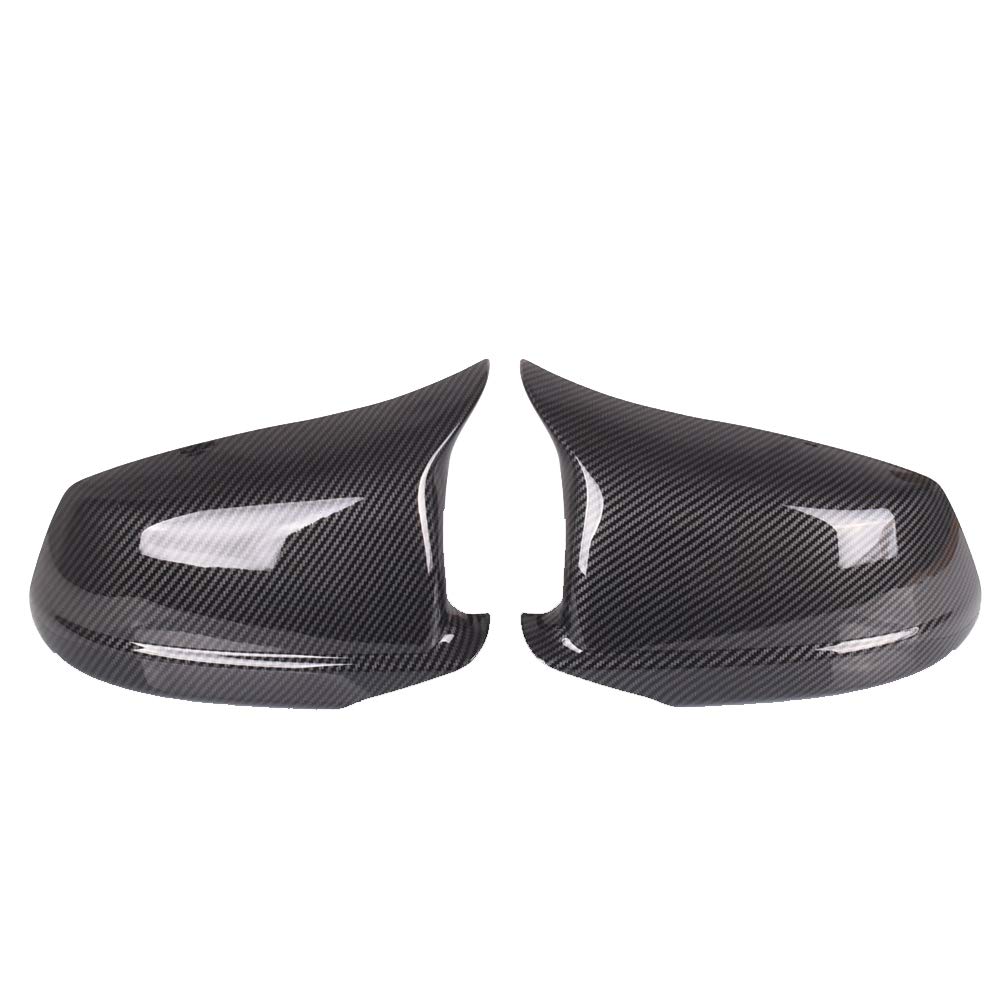 Spiegelkappen,Auto Rückspiegel Kappe Fit verwendung for BMW 5 Serie F10 F11 2010-2013 Auto Rückspiegel Abdeckung Seitenflügel Schutzrahmen Abdeckungen Kohlefaser-Trimmschale(Carbon Fiber) von Janmobrian