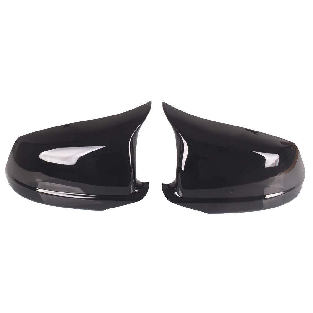 Spiegelkappen,Auto Rückspiegel Kappe Fit verwendung for BMW 5 Serie F10 F11 2010-2013 Auto Rückspiegel Abdeckung Seitenflügel Schutzrahmen Abdeckungen Kohlefaser-Trimmschale(Noir) von Janmobrian