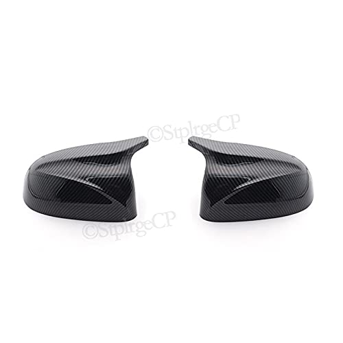 Spiegelkappen,Auto Rückspiegel Kappe Fit verwendung for BMW X3 G01 X4 G02 X5 G05 X6 G06 X7 G07 2018 2019 2020 M Stil Schwarzer Rückspiegeldeckel Rückspiegeldeckel(Carbon Fiber Look) von Janmobrian