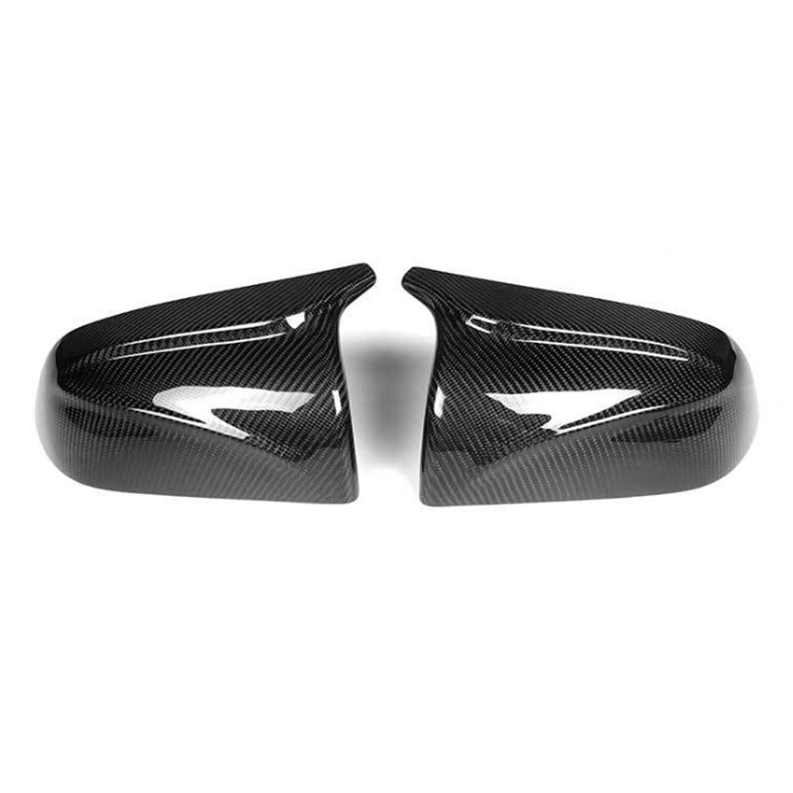 Spiegelkappen,Auto Rückspiegel Kappe Fit verwendung for TESLA Modell 3 Seiten Rückspiegelkappenabdeckungen 2017 2018 2019 2020(Carbon Fiber-Horns) von Janmobrian