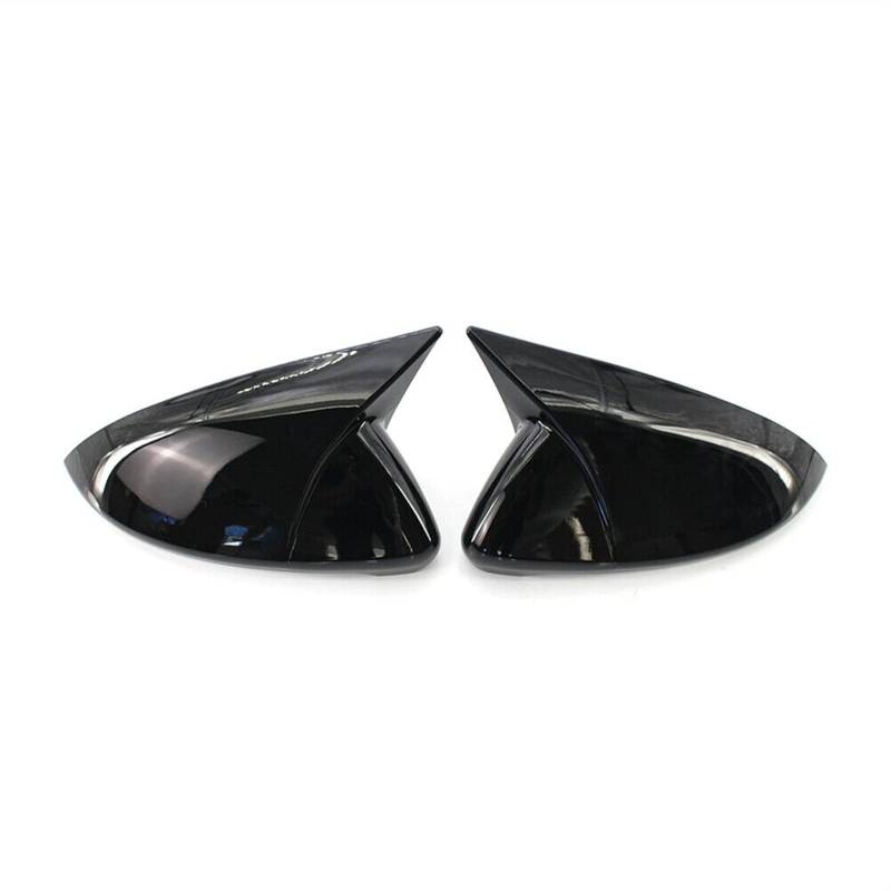 Spiegelkappen,Auto Rückspiegel Kappe Glänzend SCHWARZ Seite Rückseite Spiegelkappe Ersatzabdeckung TRIM fit gebrauch für VW GOLF 7 MK7 MK7.5 GTI R GTE GTD 2013-2018 Touren(Bright black) von Janmobrian