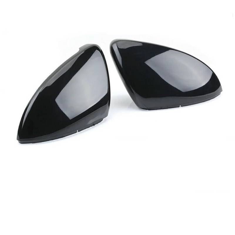 Spiegelkappen,Auto Rückspiegel Kappe Glänzend schwarz Außenspiegel Abdeckung Kappen Gehäuse Passend für VW Golf Mk7 Mk7.5 R GTI 2014-2018 von Janmobrian