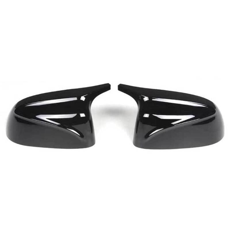 Spiegelkappen,Auto Rückspiegel Kappe Kohlefaser/ABS Rückspiegelabdeckungen fit verwendung for BMW X3 G01 X4 G02 X5 G05 X6 G06 X7 G07 2018-2022 M Stil ABS Schwarz Glänzend(2) von Janmobrian