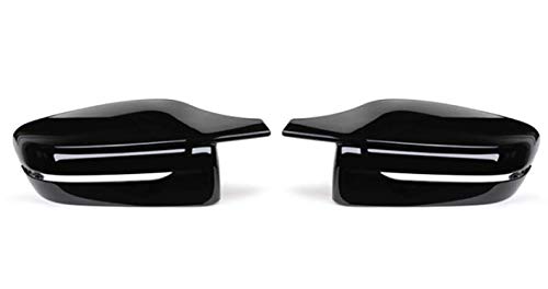 Spiegelkappen,Auto Rückspiegel Kappe Kohlefaser Außenseite Rückspiegel Abdeckung Trim Fit Verwendung For BMW 3/5/6/7 / 8- Serie G11 G12 G14 G15 G16 G20 G21 G30 G31 G32 2019 2020(LHD-Bright black) von Janmobrian