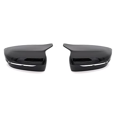 Spiegelkappen,Auto Rückspiegel Kappe Kohlefaser Außenseite Rückspiegel Abdeckung Trim Fit Verwendung For BMW 5/6/7/8- Serie G11 G12 G14 G15 G16 G30 G31 G32 2017 2018 2019 2020(Bright black-2pcs) von Janmobrian