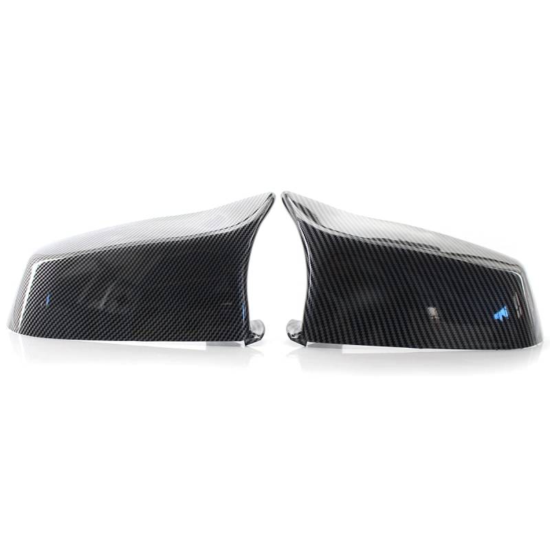 Spiegelkappen,Auto Rückspiegel Kappe Kohlefaser Helle Schwarze Seite Rückspiegeldeckel Fit Verwendung For BMW 5 6 7 Serie E60 F10 F07 E63 525I 530I 740LI 75 0I 760LI 730LI.(3) von Janmobrian