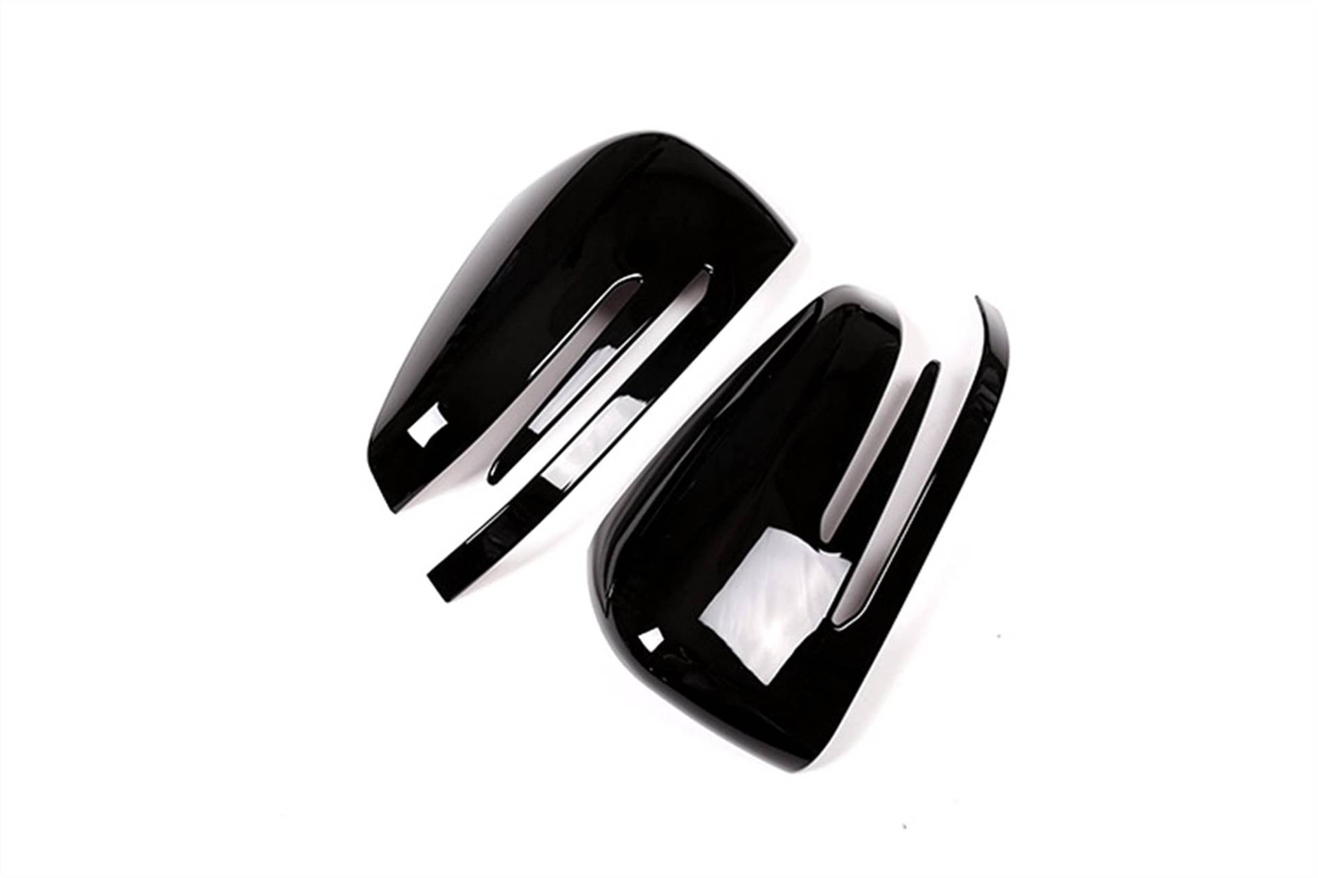 Spiegelkappen,Auto Rückspiegel Kappe Kohlefaser-Seitentür-Rückspiegelkappe-Abdeckungsverkleidung(Bright black) von Janmobrian