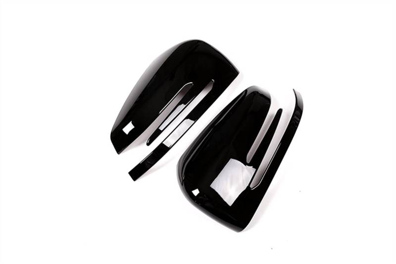 Spiegelkappen,Auto Rückspiegel Kappe Kohlefaser-Seitentür-Rückspiegelkappe-Abdeckungsverkleidung(Bright black) von Janmobrian