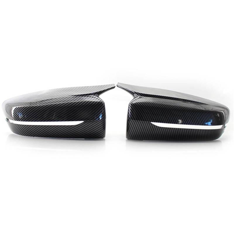 Spiegelkappen,Auto Rückspiegel Kappe Kohlefaser-seitliche Rückspiegeldeckel fit verwendung for BMW 3 5 G11 G20 33 0I330D 340I G30 530D 530I 520D 525I G32 2019 2020(Carbon fiber) von Janmobrian