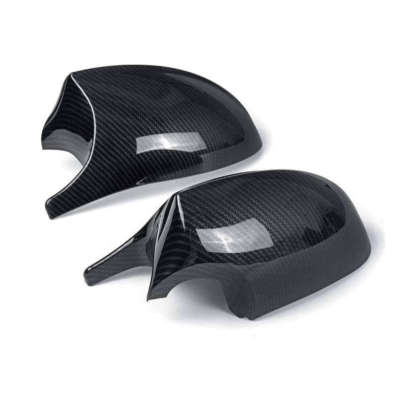 Spiegelkappen,Auto Rückspiegel Kappe Passend für M3-Stil 2PCS E90 Auto Rückansicht Spiegelabdeckungskappe Ersatzspiegeldeckelabdeckungen Passend für BMW E90 E91 E92 E93 E81 E82 E87 E88 PRE-LCI(Carbon von Janmobrian