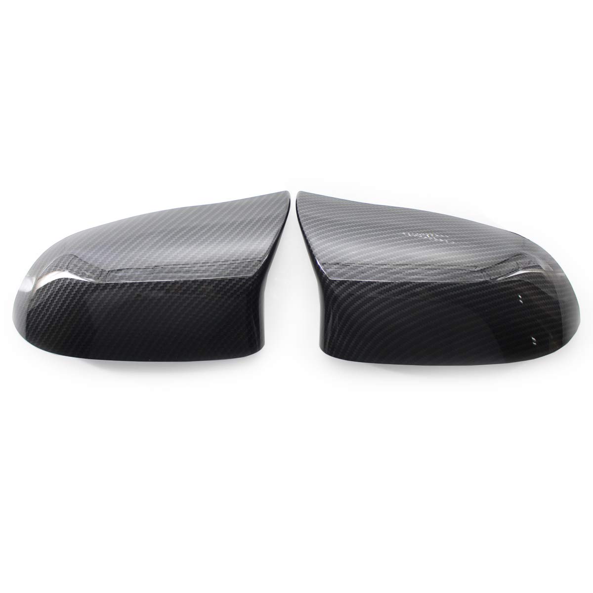 Spiegelkappen,Auto Rückspiegel Kappe Rückspiegelabdeckungen fit verwendung for BMW 2014-2018 F15 X5 F16 X6 F26 X4 F25 X3 Kohlefaserglanz Schwarz(Carbon fiber) von Janmobrian