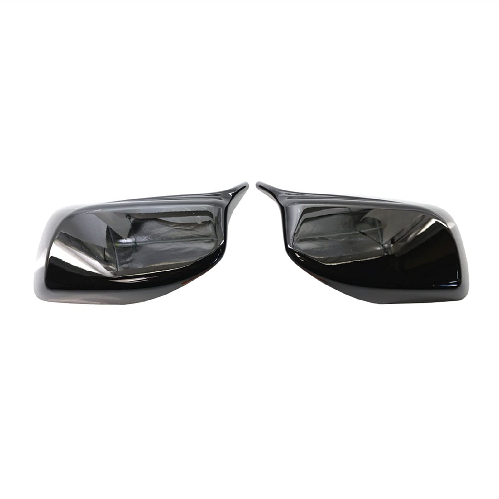 Spiegelkappen,Auto Rückspiegel Kappe Rückspiegeldeckel-Kappe Kohlefaser/schwarze fit gebrauch für BMW 5. Serie E60 E61 E63 E64 2004-2008 52 0I 525i 528i 528xi 530i(Gloss black-horns) von Janmobrian
