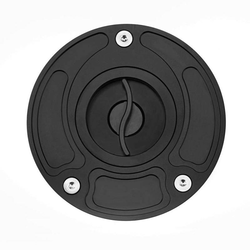 Tankdeckel,Motorrad Tankdeckel CNC Motorrad Kraftstofftank Gaskappe Abdeckung Keyless Fit Verwendung für Suzuki GSXR600 GSXR750 GSXR1000 SV650 SV1000 SFV650 GSF 650 1250 Bandit(Black) von Janmobrian