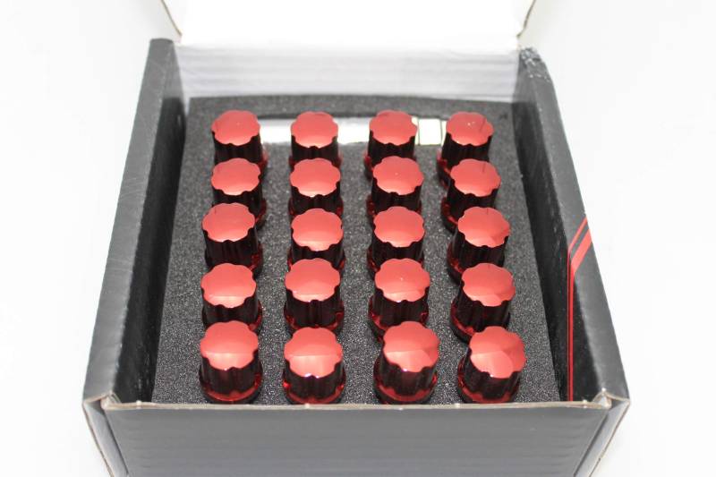 Japan Racing Radschrauben M14x1,25 Rot Radbolzen Satz 20x Kegelbund von Japan Racing